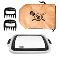 Collapsible BBQ Prep Tub 16L, Black, with Lid, Meat Claws and Tote Bag