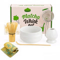 Matcha Whisk Gift Set, Bamboo Whisk, Sifter and Ceramic Holder